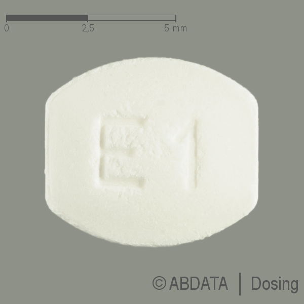 Produktabbildungen für ENALAPRIL BASICS 2,5 mg Tabletten in der Vorder-, Hinter- und Seitenansicht.