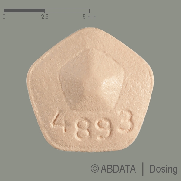 Produktabbildungen für ADARTREL 2 mg Filmtabletten in der Vorder-, Hinter- und Seitenansicht.