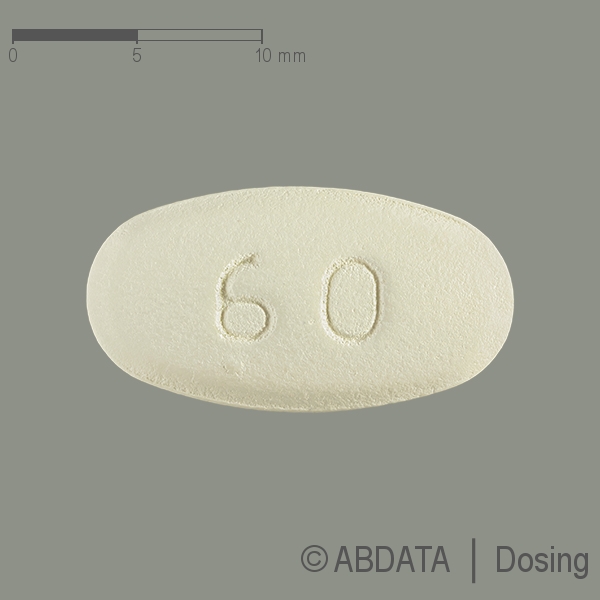 Produktabbildungen für ATORVASTATIN PUREN 60 mg Filmtabletten in der Vorder-, Hinter- und Seitenansicht.