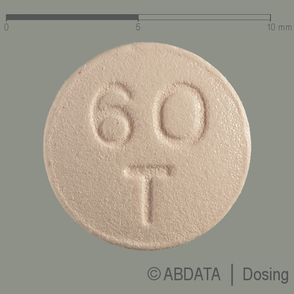 Produktabbildungen für BRILIQUE 60 mg Filmtabletten in der Vorder-, Hinter- und Seitenansicht.