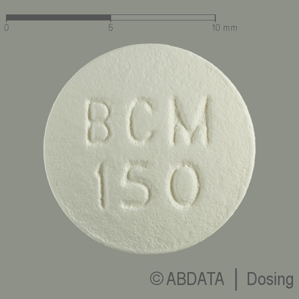Produktabbildungen für BICALUTAMID Winthrop 150 mg Filmtabletten in der Vorder-, Hinter- und Seitenansicht.