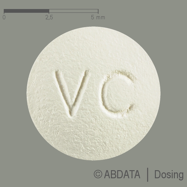 Produktabbildungen für VERQUVO 2,5 mg Filmtabletten in der Vorder-, Hinter- und Seitenansicht.