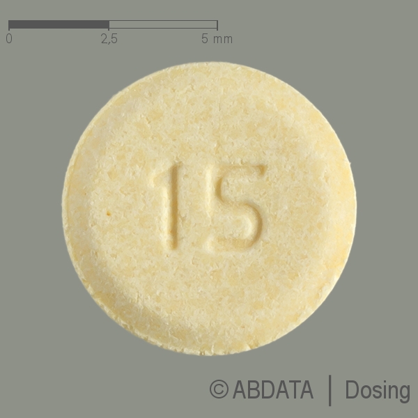 Produktabbildungen für ARIPIPRAZOL-ratiopharm 15 mg Tabletten in der Vorder-, Hinter- und Seitenansicht.