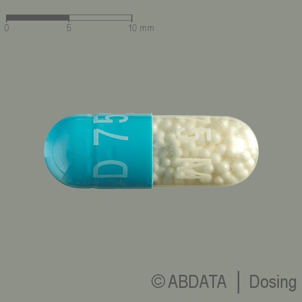 Produktabbildungen für DICLOFENAC-ratiopharm 75 mg SL Retardkapseln in der Vorder-, Hinter- und Seitenansicht.