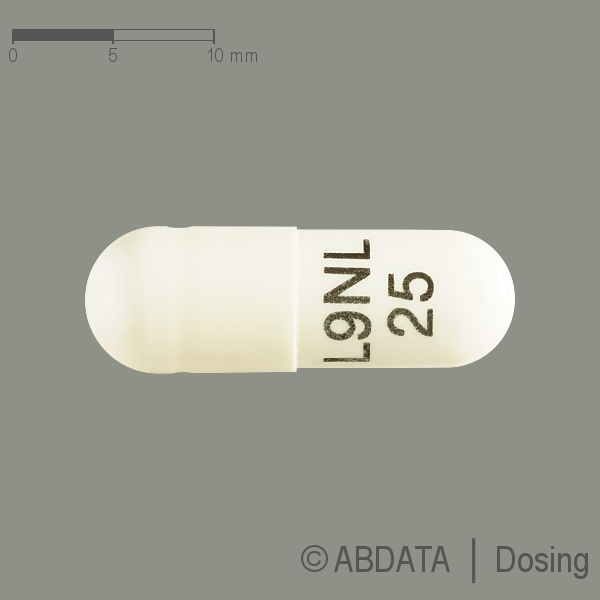 Produktabbildungen für LENALIDOMID beta 25 mg Hartkapseln in der Vorder-, Hinter- und Seitenansicht.