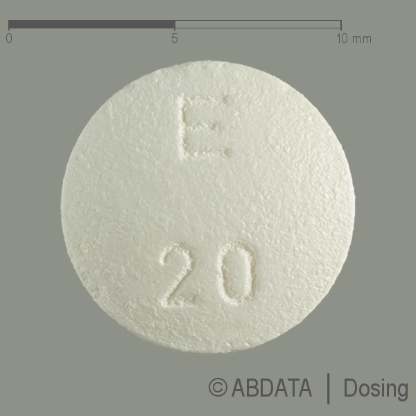 Produktabbildungen für EBASTEL 20 mg Filmtabletten in der Vorder-, Hinter- und Seitenansicht.