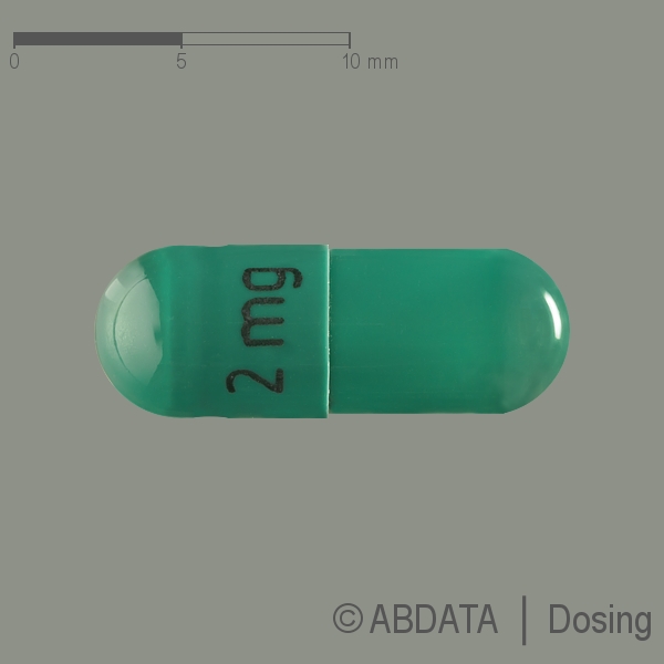 Produktabbildungen für CRILOMUS 2 mg Hartkapseln in der Vorder-, Hinter- und Seitenansicht.