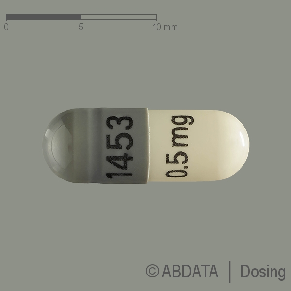 Produktabbildungen für ANAGRELID PUREN 0,5 mg Hartkapseln in der Vorder-, Hinter- und Seitenansicht.