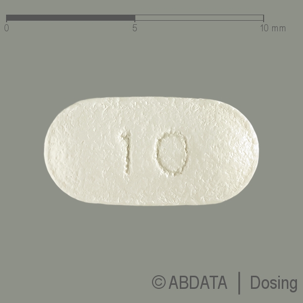 Produktabbildungen für ATORVASTATIN Aristo 10 mg Filmtabletten in der Vorder-, Hinter- und Seitenansicht.