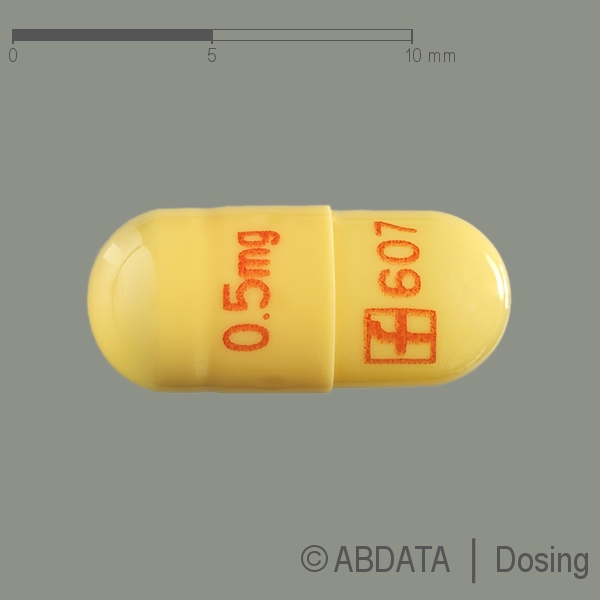 Produktabbildungen für PROGRAF 0,5 mg Hartkapseln in der Vorder-, Hinter- und Seitenansicht.