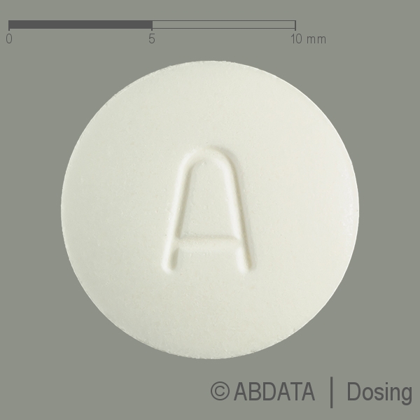 Produktabbildungen für AMIODARON Aurobindo 200 mg Tabletten in der Vorder-, Hinter- und Seitenansicht.