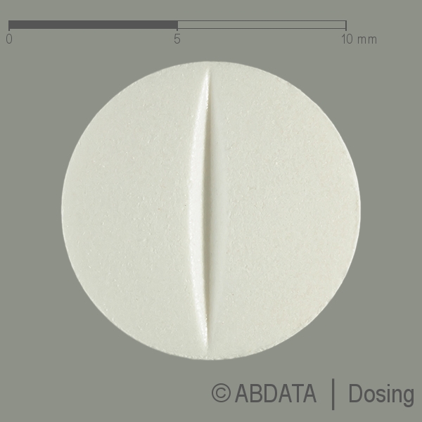 Produktabbildungen für AMLODIPIN Fair-Med Healthcare 10 mg Tabletten in der Vorder-, Hinter- und Seitenansicht.