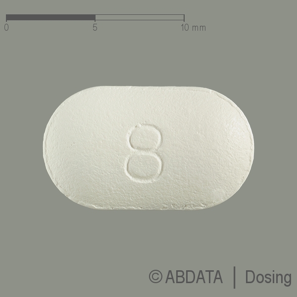Produktabbildungen für ONDANSETRON Aristo 8 mg Filmtabletten in der Vorder-, Hinter- und Seitenansicht.