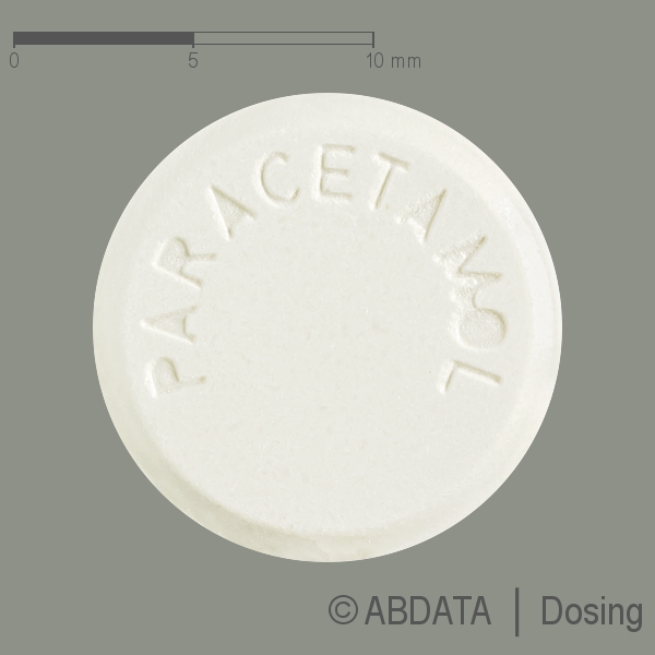 Produktabbildungen für MEIN PARACETAMOL 500 mg Tabletten in der Vorder-, Hinter- und Seitenansicht.