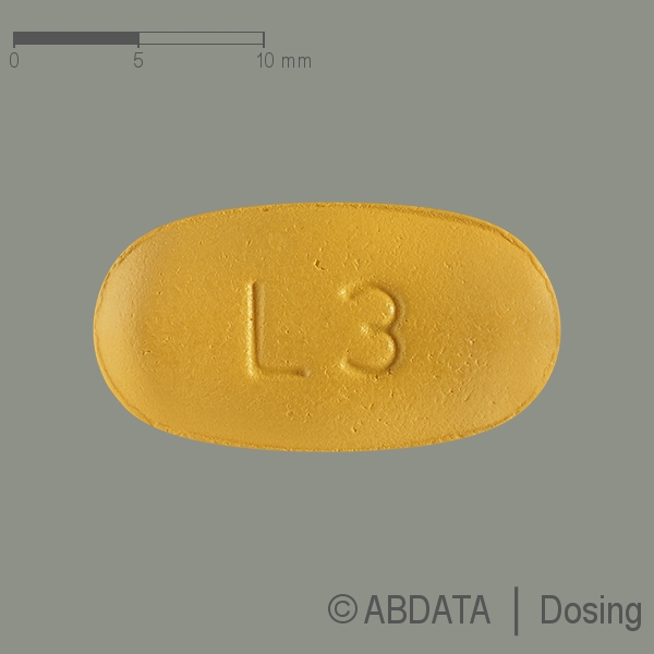 Produktabbildungen für LOPINAVIR/Ritonavir Accord 200 mg/50 mg Filmtabl. in der Vorder-, Hinter- und Seitenansicht.