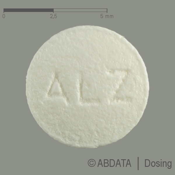 Produktabbildungen für ALFUZOSIN Winthrop 2,5 mg Filmtabletten in der Vorder-, Hinter- und Seitenansicht.