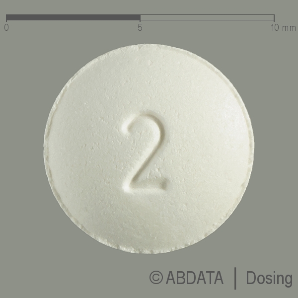Produktabbildungen für REPAGLINID AL 2 mg Tabletten in der Vorder-, Hinter- und Seitenansicht.