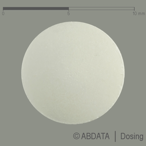 Produktabbildungen für LISINOPRIL AbZ 5 mg Tabletten in der Vorder-, Hinter- und Seitenansicht.