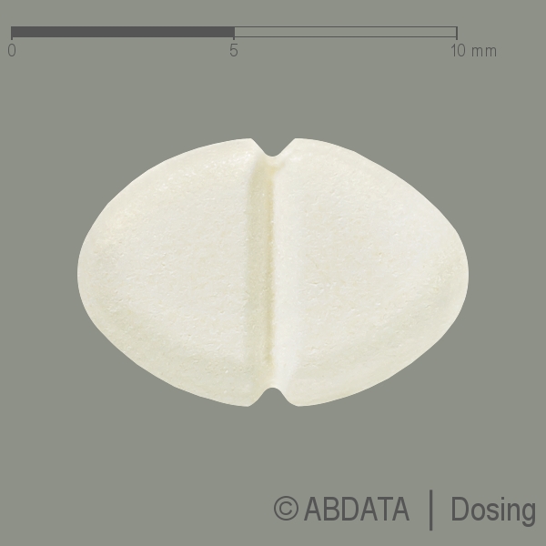 Produktabbildungen für AMLODIPIN HEXAL 5 mg Tabletten in der Vorder-, Hinter- und Seitenansicht.