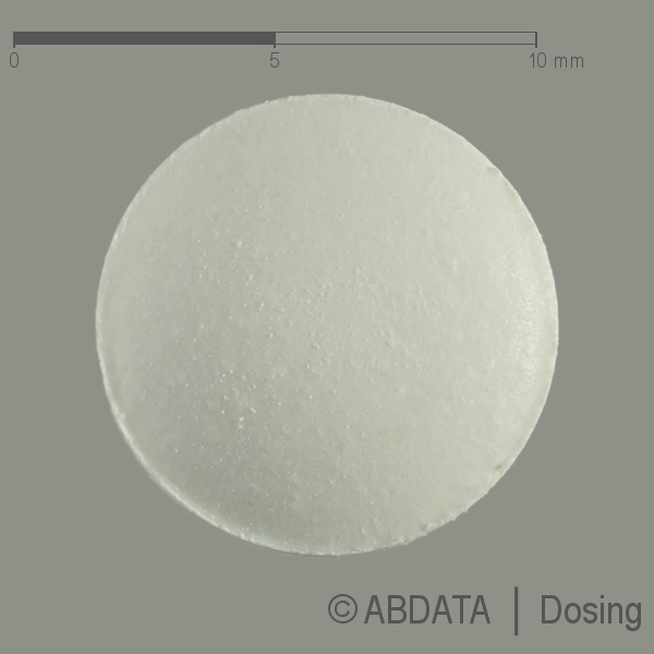 Produktabbildungen für AMLODIPIN AAA 5 mg Tabletten in der Vorder-, Hinter- und Seitenansicht.