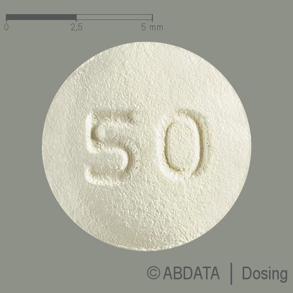 Produktabbildungen für VORICONAZOL beta 50 mg Filmtabletten in der Vorder-, Hinter- und Seitenansicht.