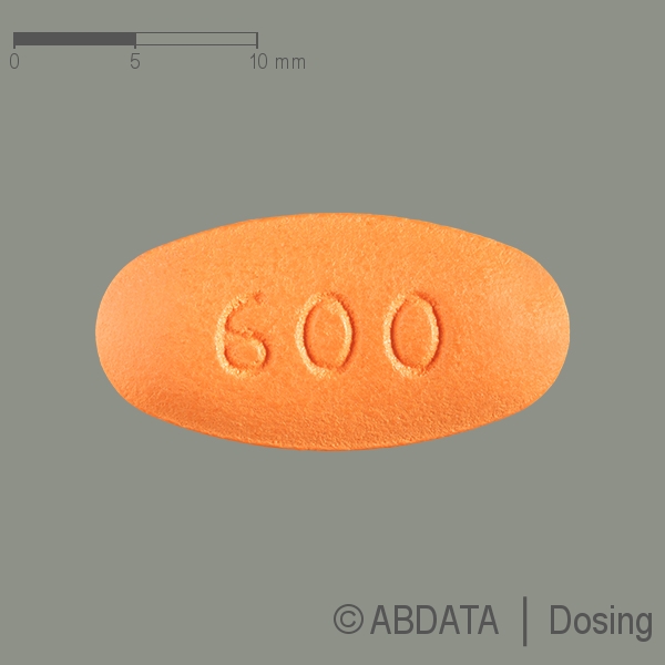 Produktabbildungen für DARUNAVIR beta 600 mg Filmtabletten in der Vorder-, Hinter- und Seitenansicht.