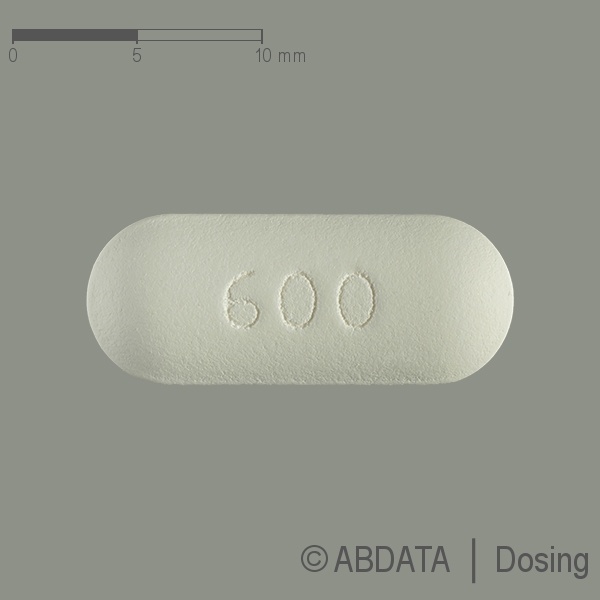 Produktabbildungen für GABAPENTIN AL 600 mg Filmtabletten in der Vorder-, Hinter- und Seitenansicht.