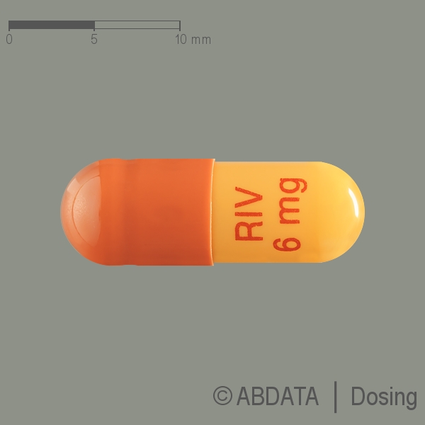 Produktabbildungen für RIVASTIGMIN HEXAL 6 mg Hartkapseln in der Vorder-, Hinter- und Seitenansicht.