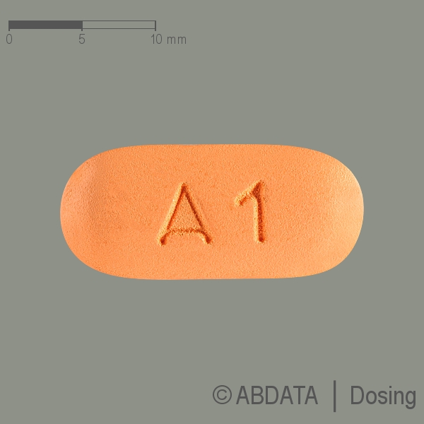 Produktabbildungen für ABACAVIR/Lamivudin Amarox 600 mg/300 mg Filmtabl. in der Vorder-, Hinter- und Seitenansicht.