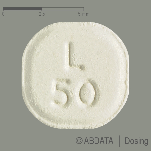 Produktabbildungen für LAMOTRIGIN HEXAL 50 mg Tabl.z.Herst.e.Susp.z.Einn. in der Vorder-, Hinter- und Seitenansicht.