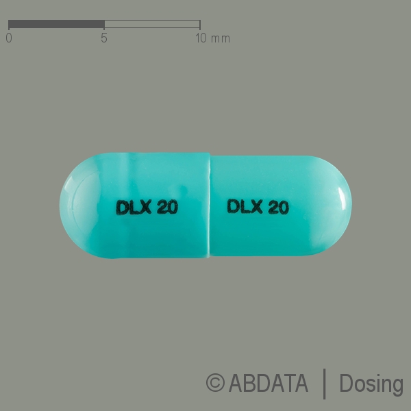 Produktabbildungen für DULOXETIN AbZ Uro 20 mg magensaftres.Hartkapseln in der Vorder-, Hinter- und Seitenansicht.
