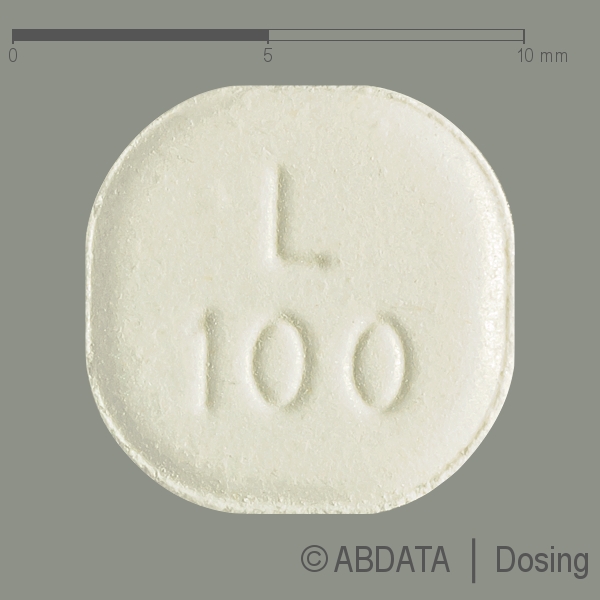 Produktabbildungen für LAMOTRIGIN HEXAL 100 mg Tab.z.Her.e.Susp.z.Einn. in der Vorder-, Hinter- und Seitenansicht.