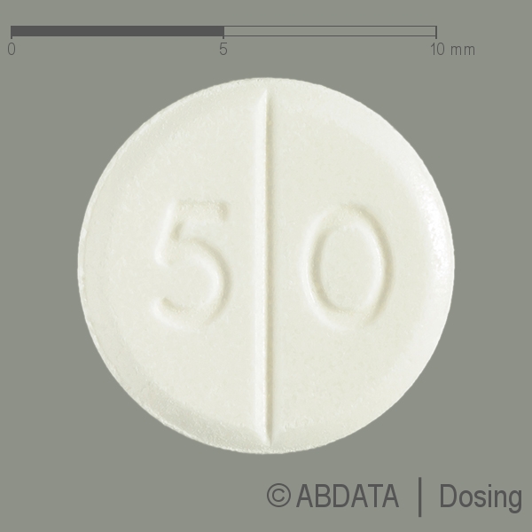 Produktabbildungen für DURAZEPAM 50 mg forte Tabletten in der Vorder-, Hinter- und Seitenansicht.