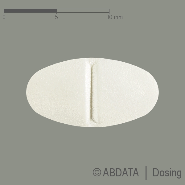 Produktabbildungen für IRBESARTAN-1A Pharma 150 mg Filmtabletten in der Vorder-, Hinter- und Seitenansicht.