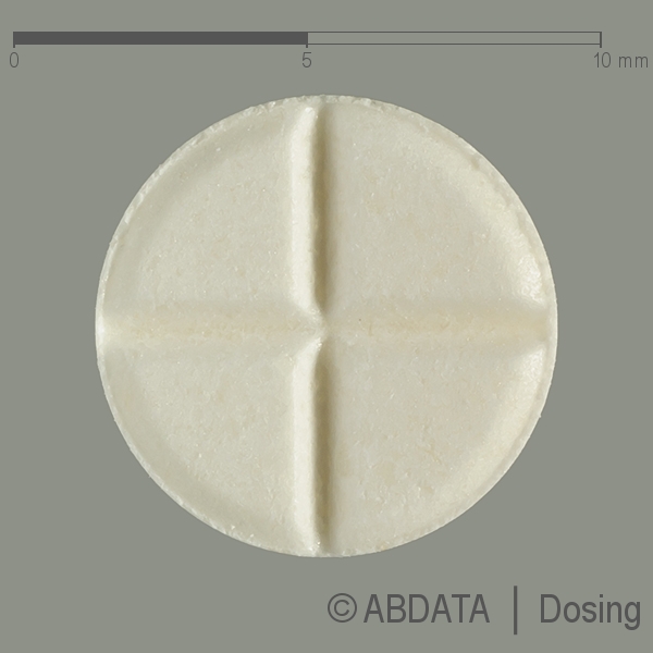 Produktabbildungen für L-THYROXIN-Na-ratiopharm 50 Mikrogramm Tabletten in der Vorder-, Hinter- und Seitenansicht.