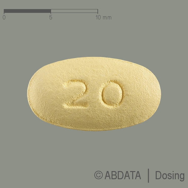 Produktabbildungen für TADALAFIL BASICS 20 mg Filmtabletten in der Vorder-, Hinter- und Seitenansicht.