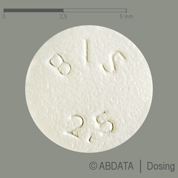 Produktabbildungen für BISOHEXAL 2,5 mg Filmtabletten in der Vorder-, Hinter- und Seitenansicht.