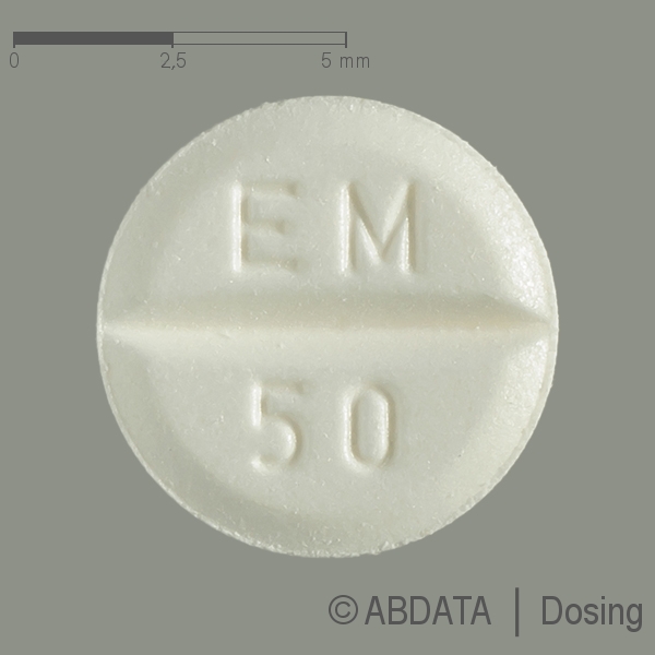 Produktabbildungen für EUTHYROX 50 Mikrogramm Tabletten in der Vorder-, Hinter- und Seitenansicht.