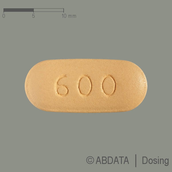 Produktabbildungen für ABACAVIR/Lamivudin Teva 600 mg/300 mg Filmtabl. in der Vorder-, Hinter- und Seitenansicht.