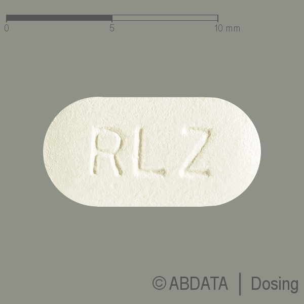 Produktabbildungen für RILUZOL HEXAL 50 mg Filmtabletten in der Vorder-, Hinter- und Seitenansicht.