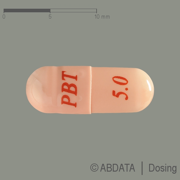 Produktabbildungen für TACPAN 5 mg Hartkapseln in der Vorder-, Hinter- und Seitenansicht.