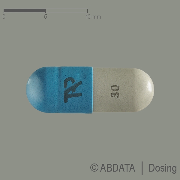 Produktabbildungen für DEXILANT 30 mg Hartkaps.m.veränd.Wirkst.-Freis. in der Vorder-, Hinter- und Seitenansicht.