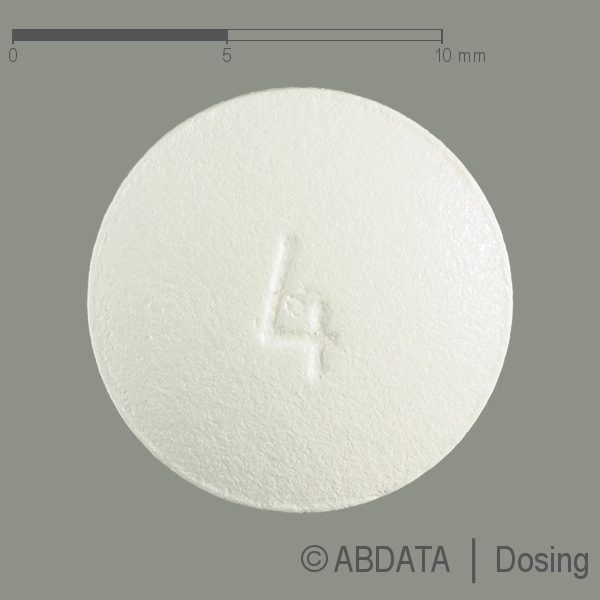 Produktabbildungen für LIVAZO 4 mg Filmtabletten in der Vorder-, Hinter- und Seitenansicht.