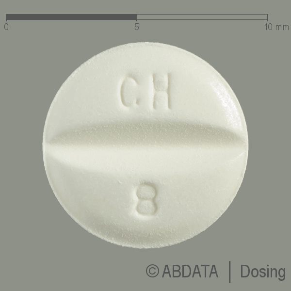 Produktabbildungen für CANDESARTAN-ratiopharm comp. 8 mg/12,5 mg Tabl. in der Vorder-, Hinter- und Seitenansicht.
