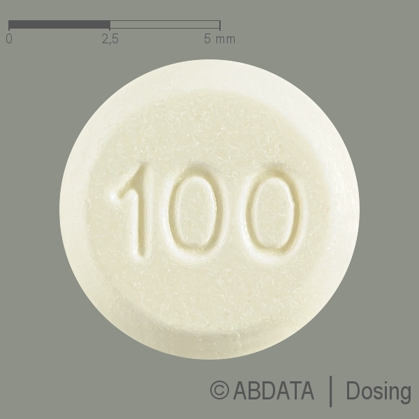 Produktabbildungen für L-THYROXIN Zentiva 100 Mikrogramm Tabletten in der Vorder-, Hinter- und Seitenansicht.