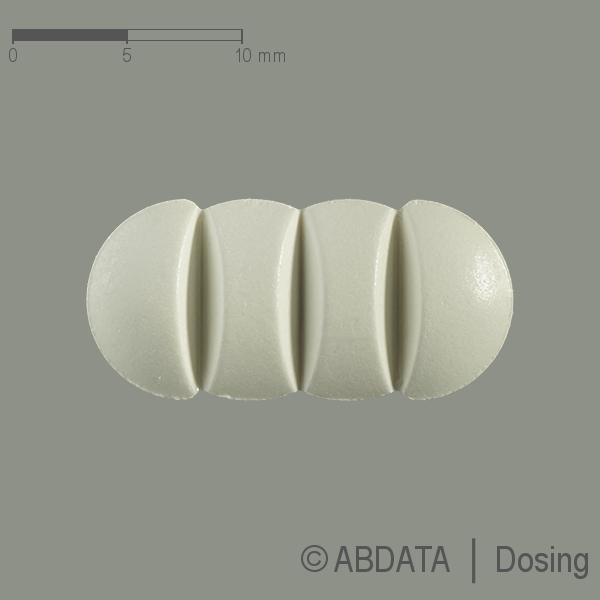 Produktabbildungen für FUROSEMID-ratiopharm 500 mg Tabletten in der Vorder-, Hinter- und Seitenansicht.