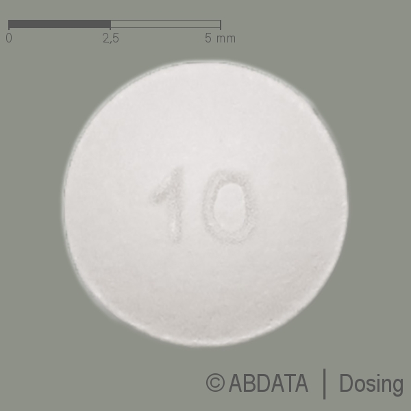 Produktabbildungen für MORPHINSULFAT AbZ 10 mg Retardtabletten in der Vorder-, Hinter- und Seitenansicht.