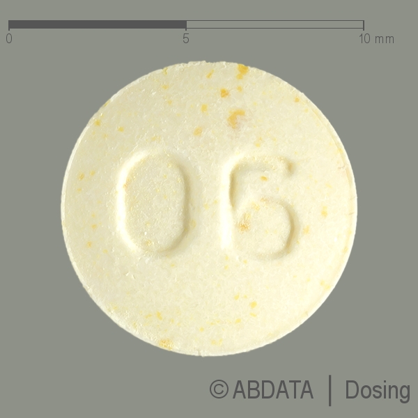 Produktabbildungen für OLANZAPIN BASICS 7,5 mg Tabletten in der Vorder-, Hinter- und Seitenansicht.