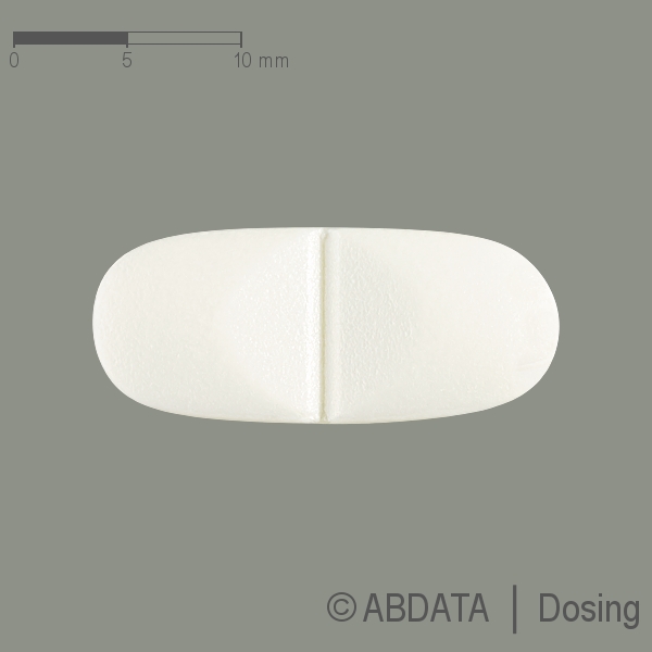 Produktabbildungen für METFORMIN Aurobindo 1000 mg Filmtabletten in der Vorder-, Hinter- und Seitenansicht.