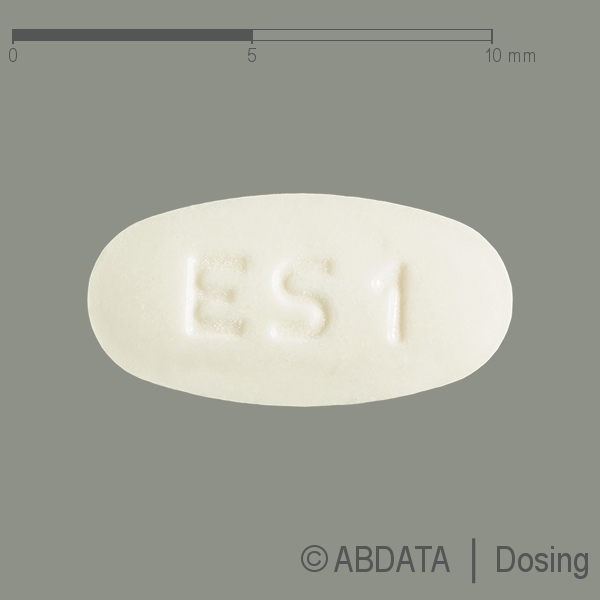 Produktabbildungen für EZETIMIB/Simvastatin Mylan 10 mg/10 mg Tabletten in der Vorder-, Hinter- und Seitenansicht.